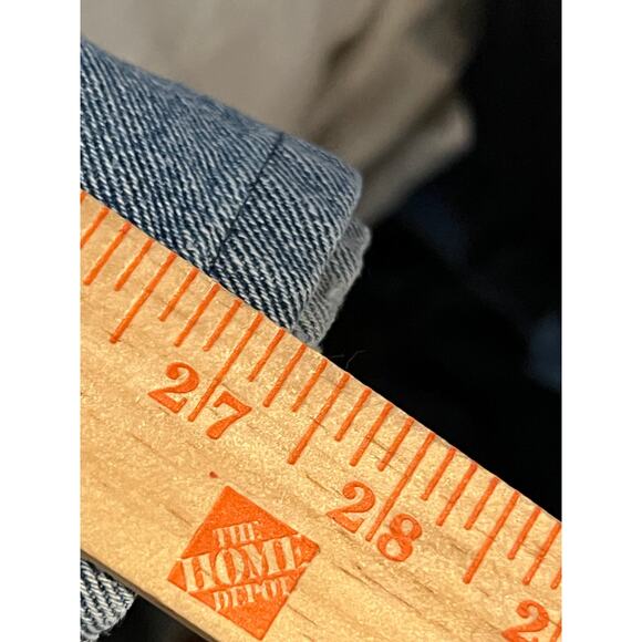 Real Ranch Straight Blue Jeans Mens 34x28 - Picture 6 of 6